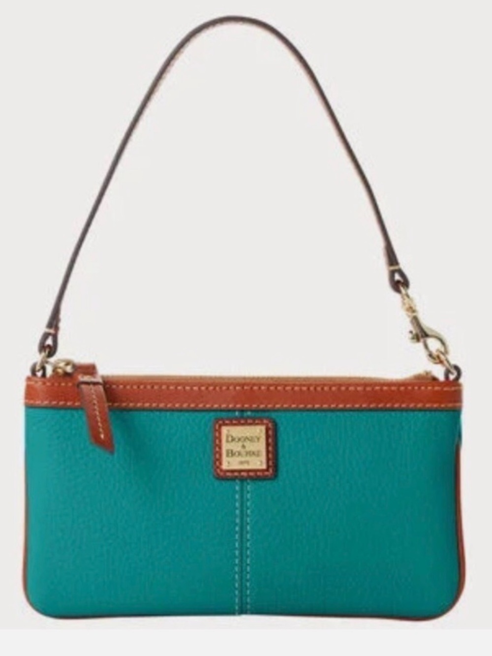 Dooney & Bourke Pebble Grain Slim Wristlet Spearmint NWT Leather Zip Clutch